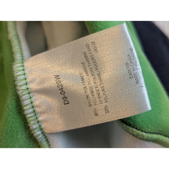 Descente 1/4 Zip Kelly Green White Stripe Ski Cycling Pullover Sweater Sz US 6 - Picture 7 of 8